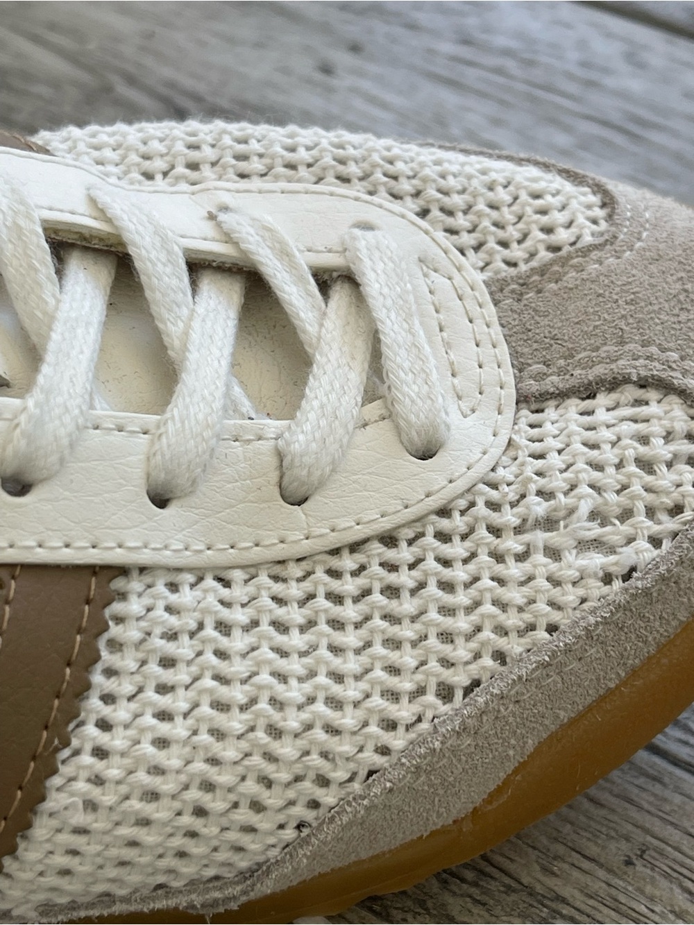 Gola Classics Tornado Zephyr White and Brown Knit Retro Runner Sneakers Size 6.5 - Picture 7 of 8